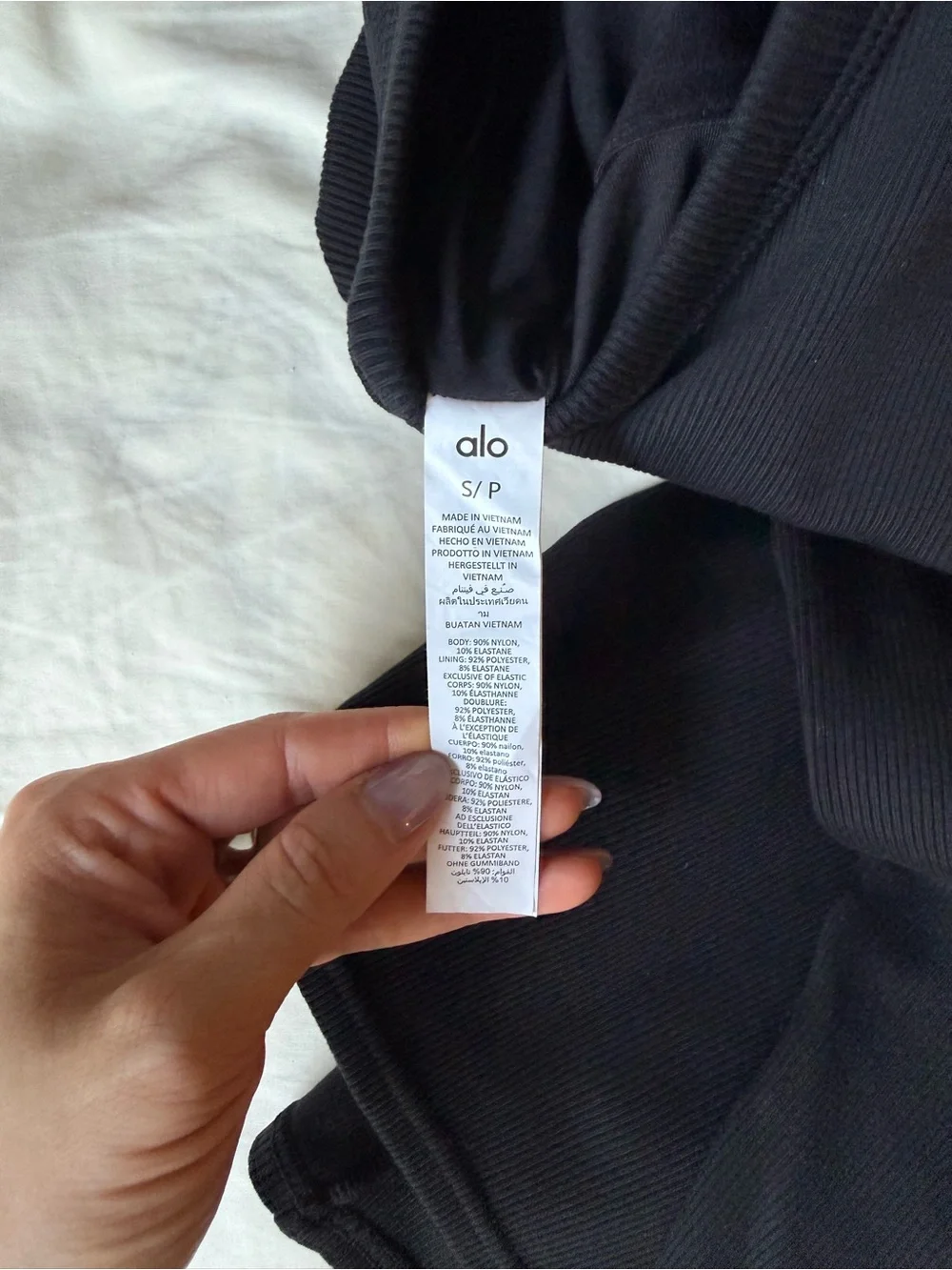ALO Yoga Black Ribbed Tank dress